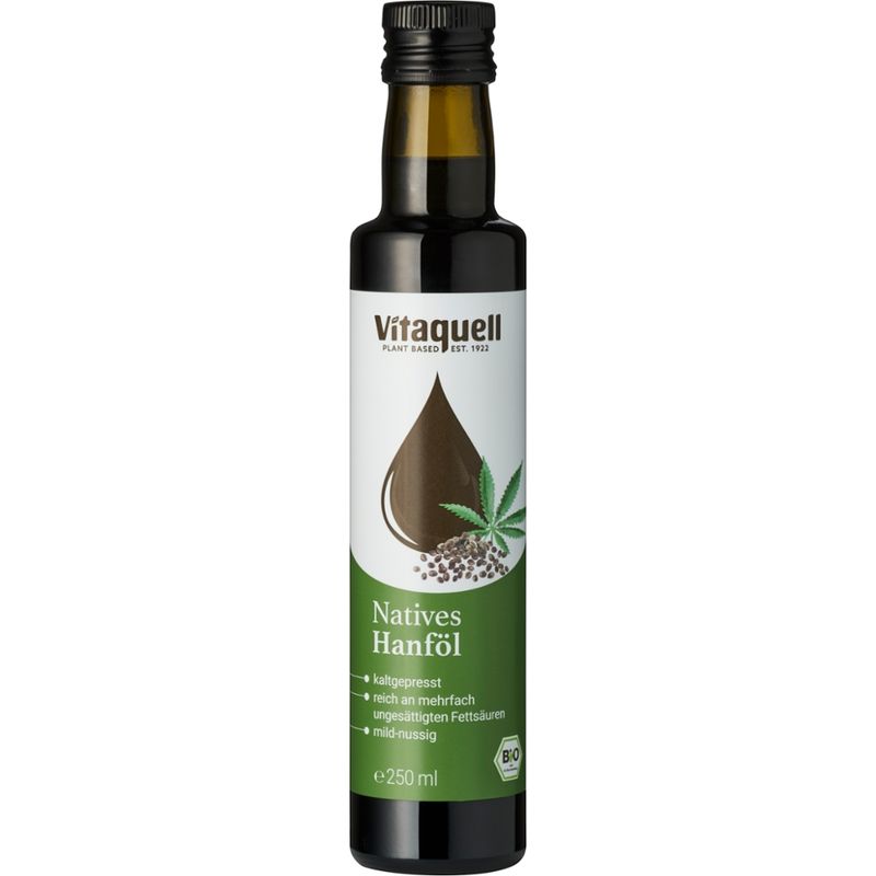 Vitaquell Hanf-Öl Bio nativ, kaltgepresst - Produktbild