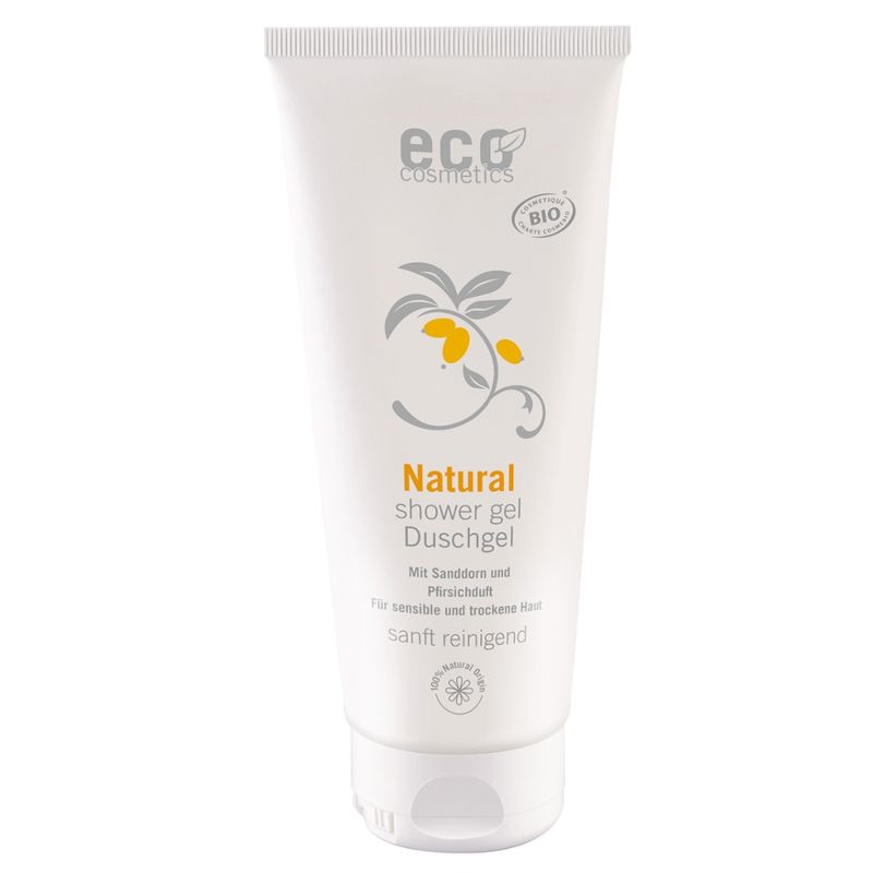 eco cosmetics Pflege Duschgel Sanddorn mit Pfirsichduft - Produktbild