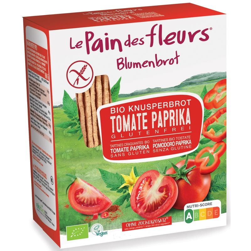Blumenbrot Bio Knusperbrot Tomate und Paprika - Produktbild