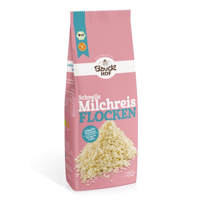 Bauck Mühle Schnelle Milchreisflocken glutenfrei Bio - Produktbild