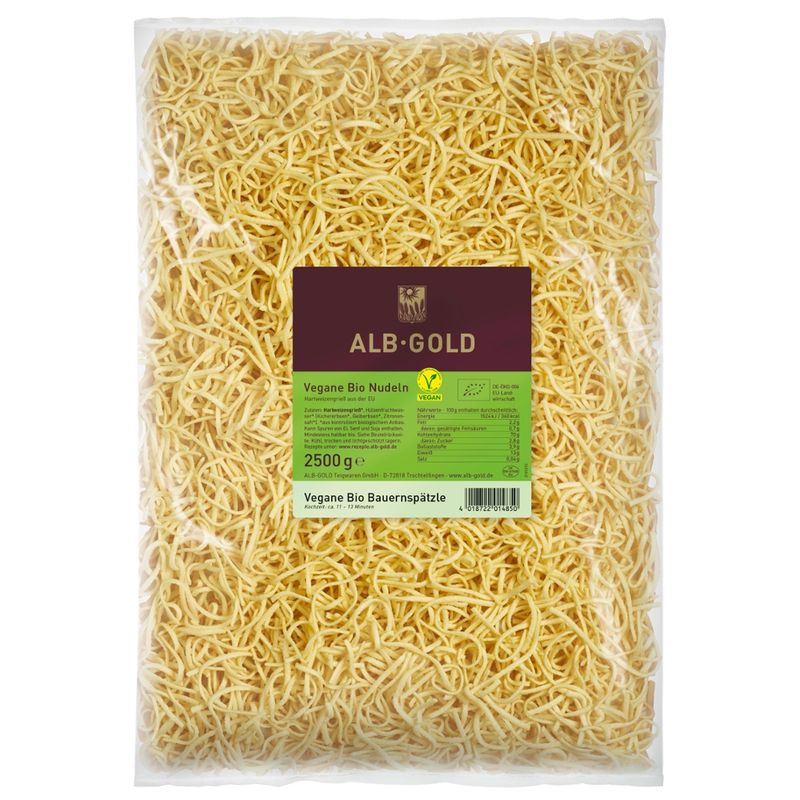 ALB-GOLD AG vegane Bio Bauernspätzle 2,5KG - Produktbild