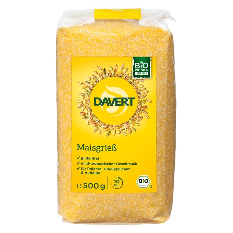 Davert Maisgrieß Polenta Glutenfrei 500g - Produktbild