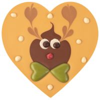 Karamell-Herz mit Rentier Rudolph de luxe - Produktbild