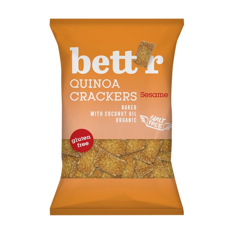 Bett'r Quinoa-Cracker Sesam, Bio, Bett’r, 100g - Produktbild