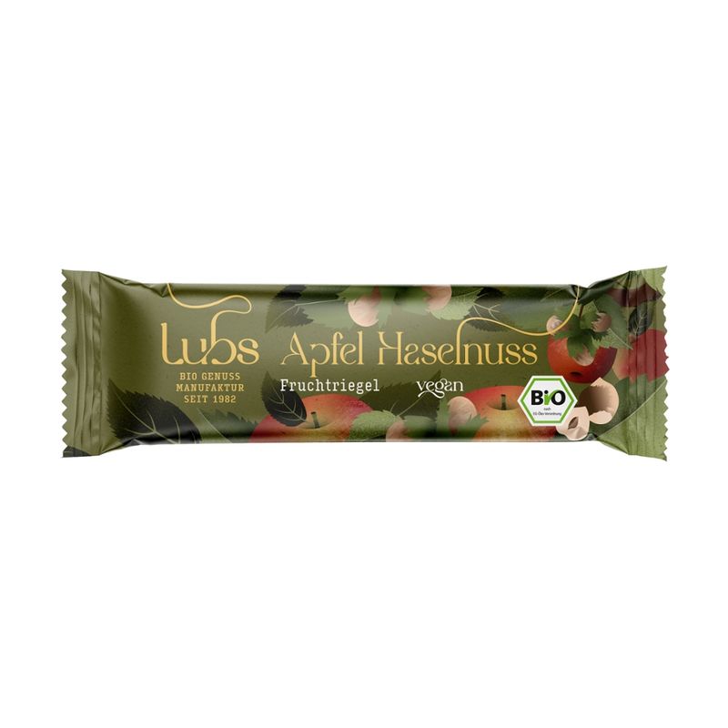 Lubs Apfel Haselnuss Fruchtriegel, Bio - Produktbild