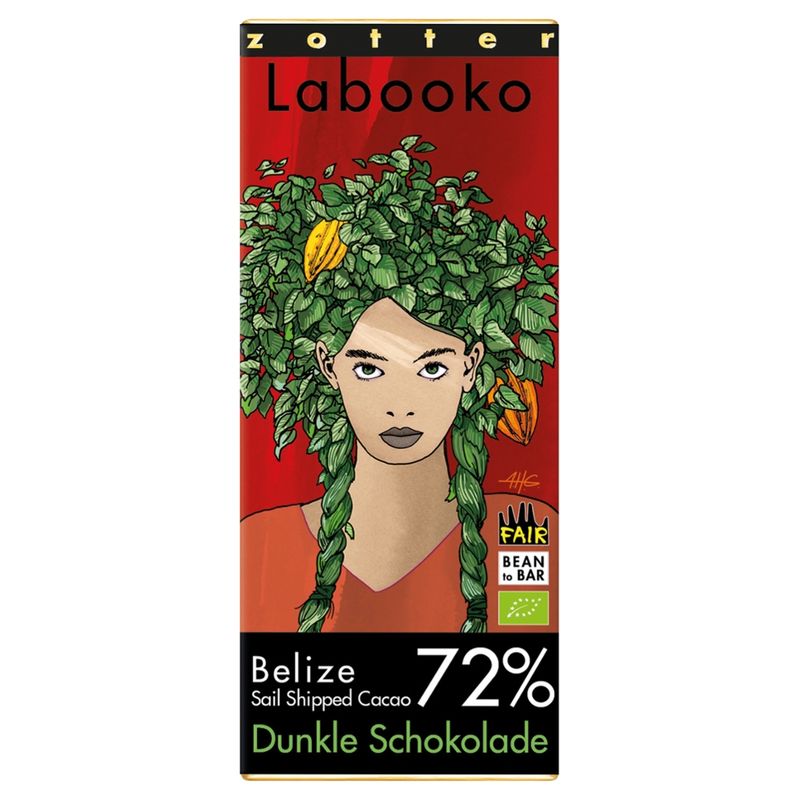 Zotter Schokolade Labooko - 72% Belize "Sail shipped" - Produktbild