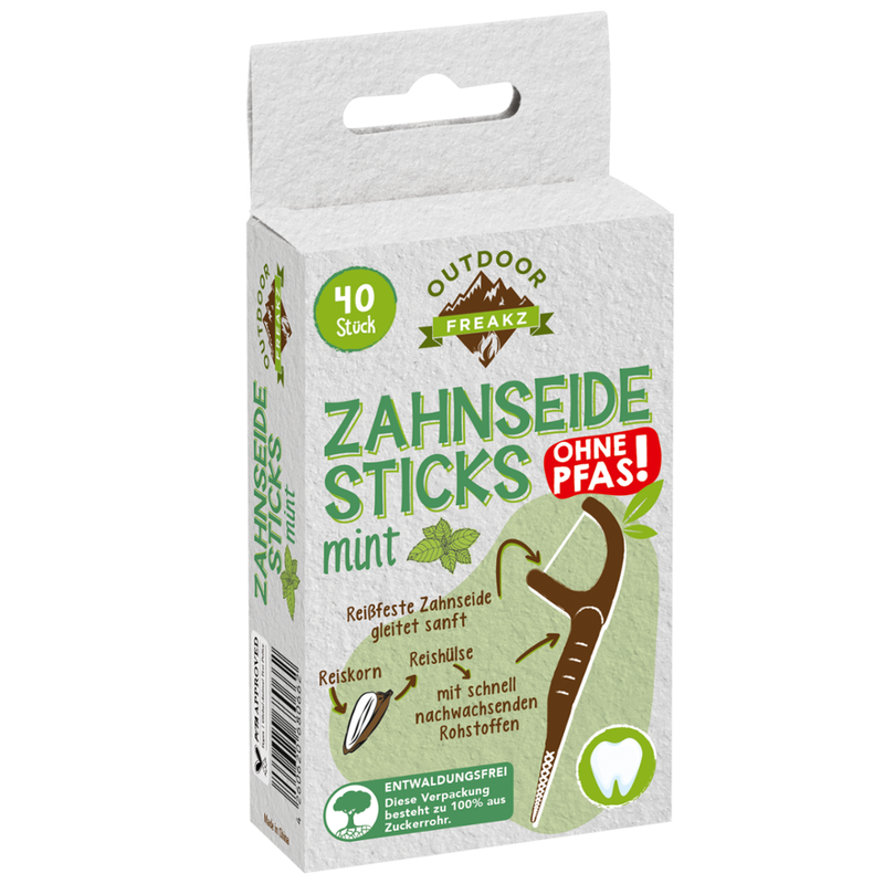 Outdoor Freakz Zahnseide Sticks mit Reishülsen - Produktbild
