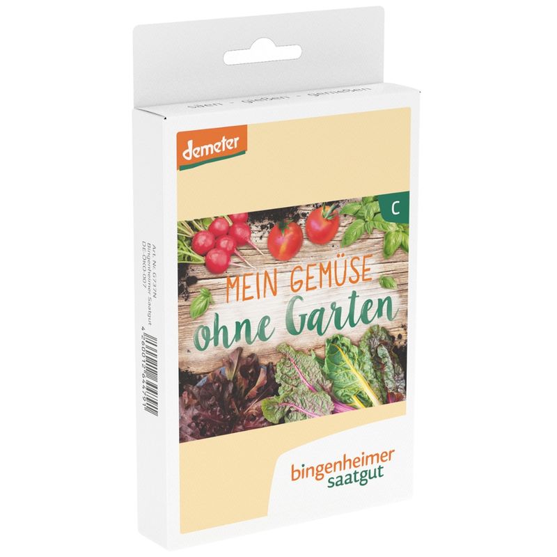 Bingenheimer Saatgut Mein Gemüse ohne Garten - 5 Sorten für den Balkon oder das Hochbeet - Produktbild