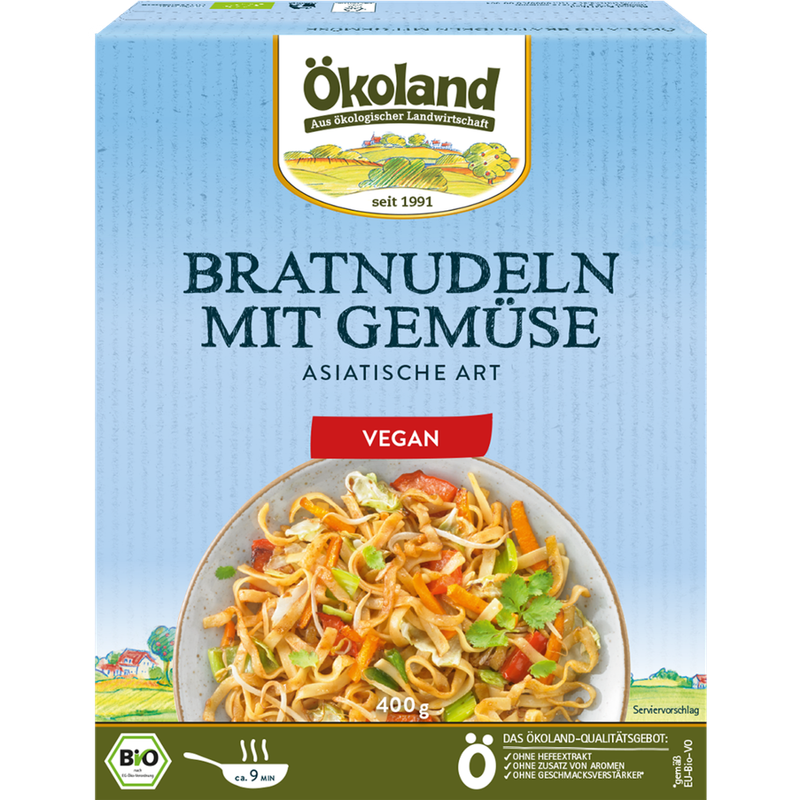 ÖKOLAND Bratnudeln mit Gemüse Asiatische Art - Produktbild