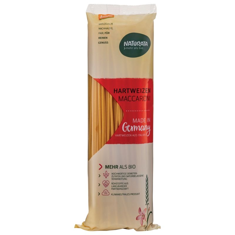 NATURATA Maccaroni lang, Hartweizen hell - Produktbild