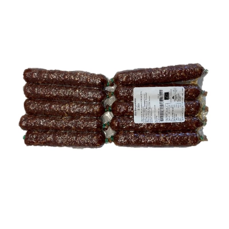 Metzgerei Reichenbach Bio-Bergsalami (10 Stück) für Thekenverkauf - Produktbild