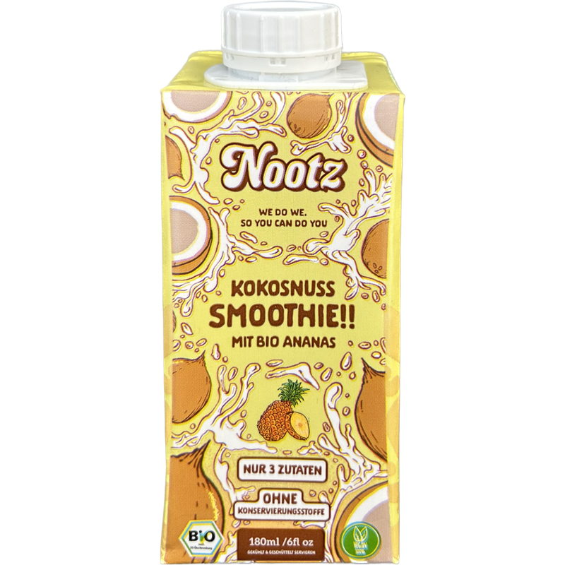 Nootz Nootz Bio Kokosnuss Smoothie - Ananas 180 ml - Produktbild