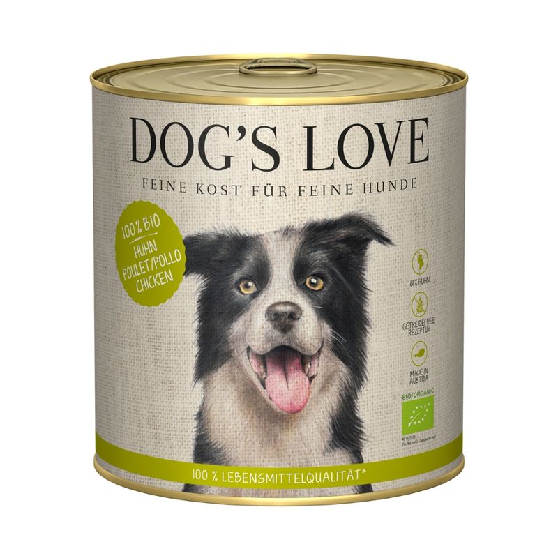 DOG'S LOVE DOG'S LOVE Adult BIO Huhn mit Bio-Buchweizen & Bio-Sellerie 800g - Produktbild