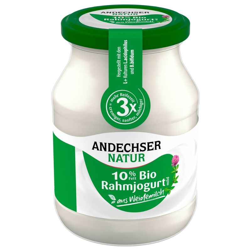 Andechser Natur Bio Rahmjogurt mild 10% - Produktbild