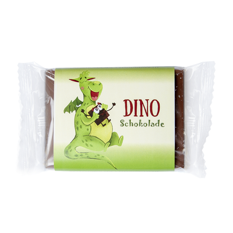 Styx Naturcosmetic BIO Kinderschokolade 50g - Dino - weiße Schokolade auf Vollmilchschokolade - Produktbild