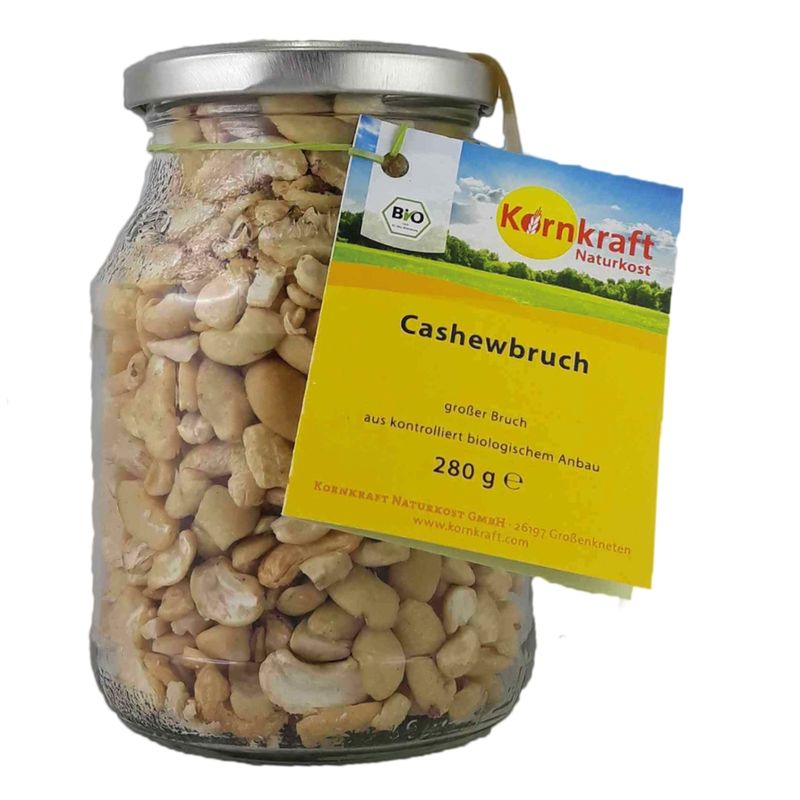 Kornkraft Cashewbruch, groß 280 g Pfandglas - Produktbild