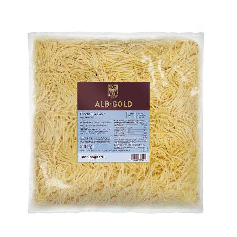 ALB-GOLD AG Bio HW Spaghetti vorgegart 2kg in E2 - Produktbild