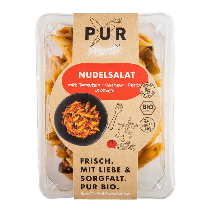 PUR Bio-Manufaktur PUR Nudelsalat mit Tomaten-Cashew-Pesto und Oliven - Produktbild