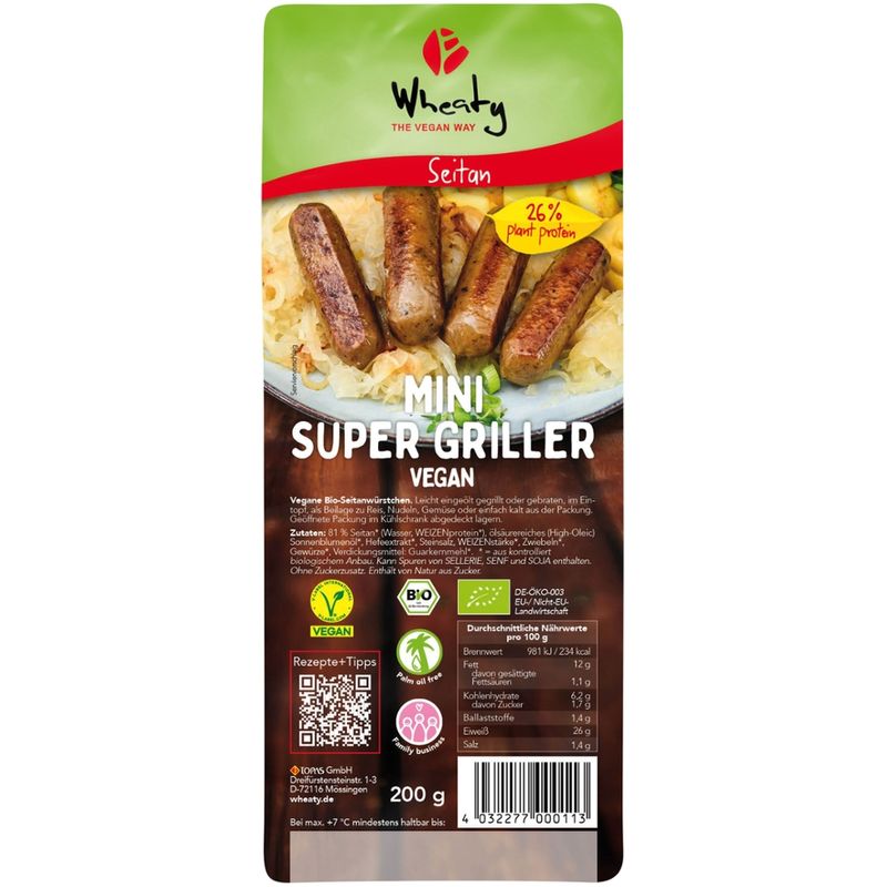 Wheaty Mini Super Griller Vegan - Produktbild