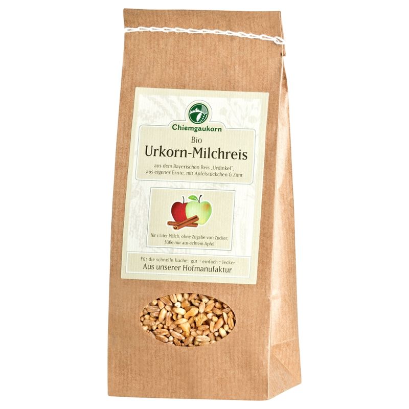 Chiemgaukorn Bio Urkorn-Milchreis aus Urdinkel, Apfel-Zimt  Chiemgaukorn - Produktbild