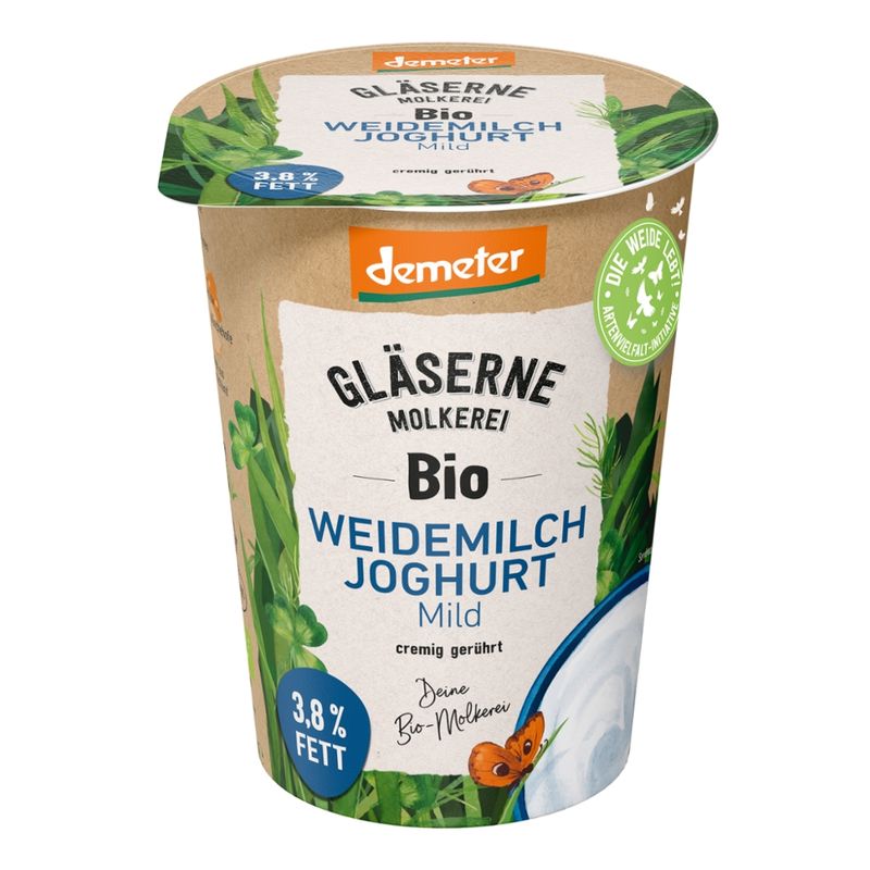 Gläserne Molkerei GM Bio Weidemilchjoghurt 3,8% Fett 500g - Produktbild