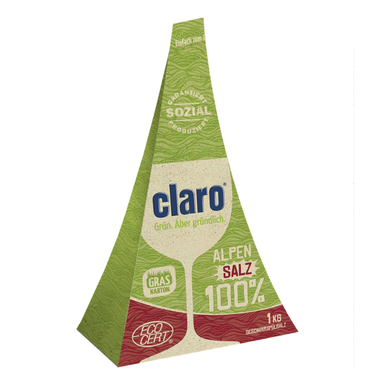 claro claro 100% Alpensalz 1kg in Pyramide ECOCERT - Produktbild