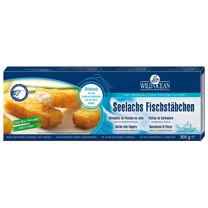 Wild Ocean Seelachs Fischstäbchen mit Bio-Panade - Produktbild