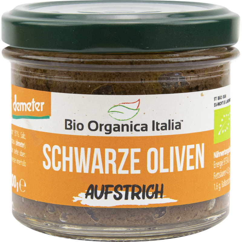 Bio Organica Italia Bio Organica Italia Schwarze Oliven Aufstrich 100 g - Produktbild