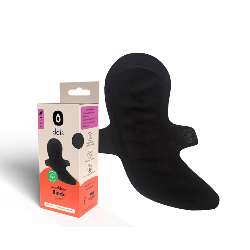 dais Waschbare Menstruationsbinde Bio-Baumwolle / Saugfähig / Plastikneutral, Normal, 1 Stück - Produktbild
