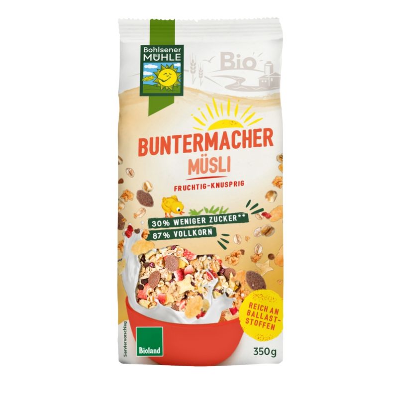 Bohlsener Mühle Buntermacher  Müsli - fruchtig knusprig - Produktbild