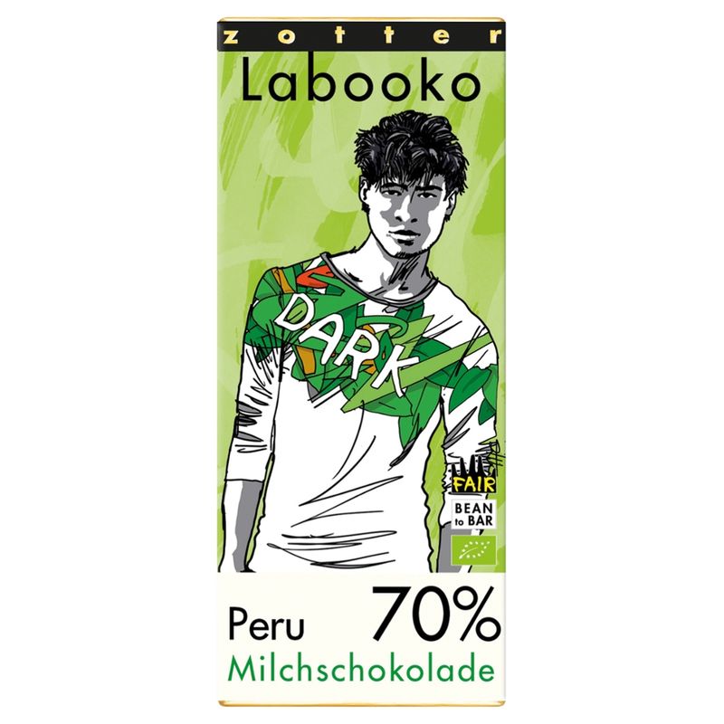 Zotter Schokolade Labooko - 70% Milchschokolade Peru - Produktbild