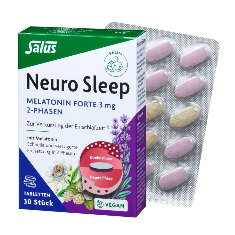 Salus® Neuro Sleep Melatonin Forte 3 mg 2 Phasen 30 Tbl - Produktbild