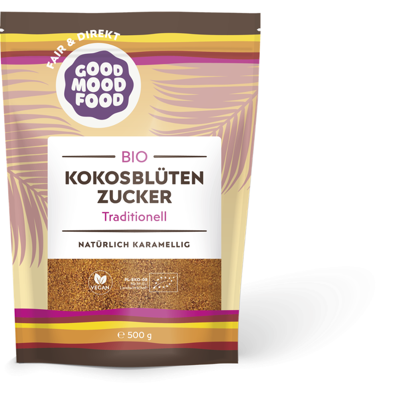 goodmoodfood Kokosblütenzucker, Traditionell, nicht raffiniert. 500g - Produktbild