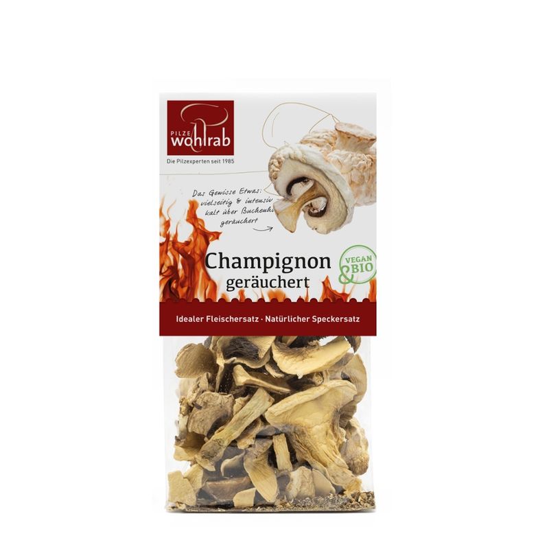 Pilze Wohlrab geräucherte BIO Champignon á 20 g - Produktbild