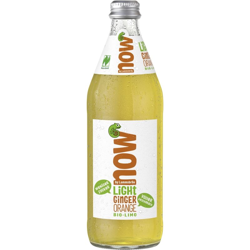 now now light Ginger Orange (Bio, zuckerreduziert) 0,5l - Produktbild