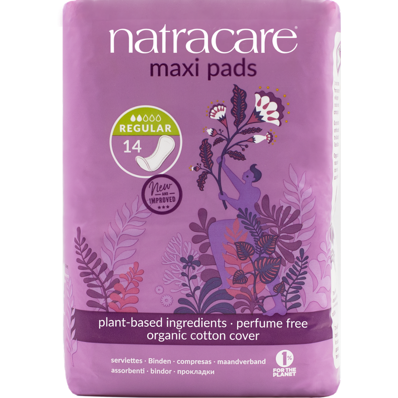 Natracare Binde Maxi Regular 14 St - Produktbild