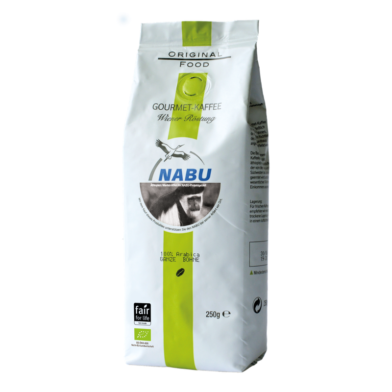 NABU Gourmet-Kaffee NABU Gourmet-Kaffee, Wiener Röstung, ganze Bohne, 250g - Produktbild