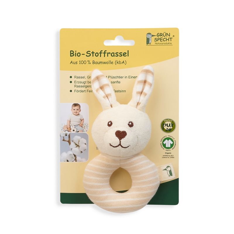 GRÜNSPECHT Naturprodukte GRÜNSPECHT Bio-Stoffrassel Hase - Produktbild