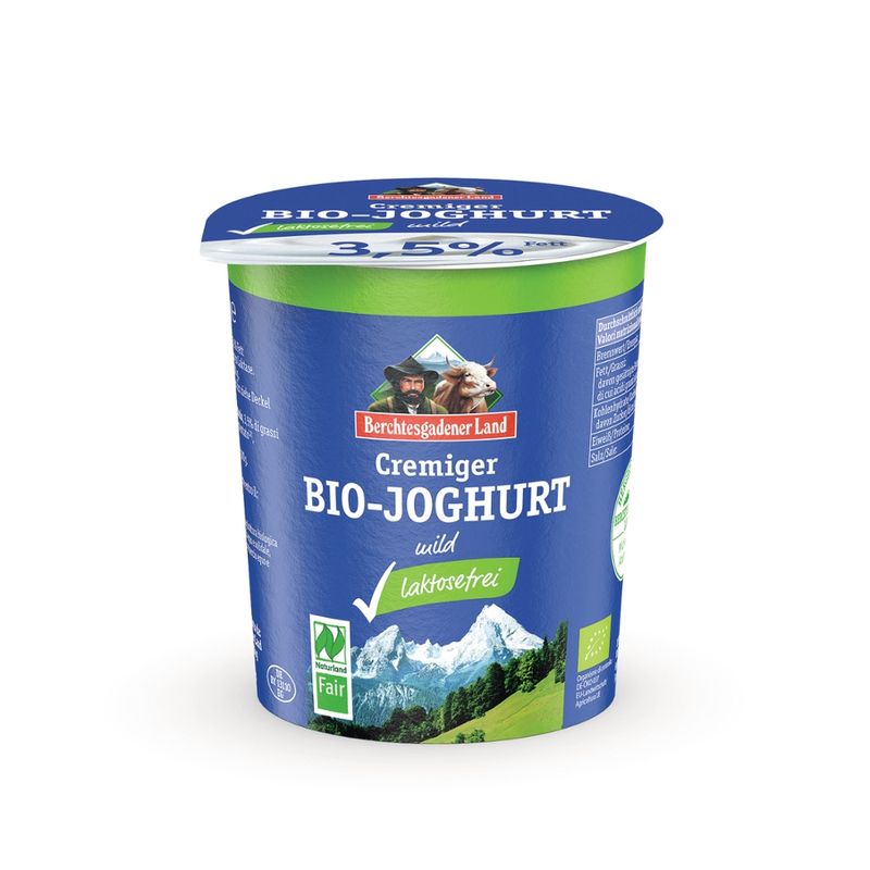 Berchtesgadener Land Bio Bio-Joghurt mild laktosefrei 3,5% Fett NL-Fair - Produktbild