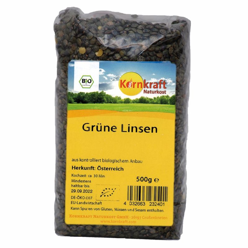 Kornkraft Linsen, grün - Produktbild