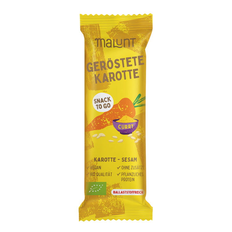 malunt malunt Bio Gemüse-Riegel Geröstete Karotte - Karotte Sesam - Produktbild