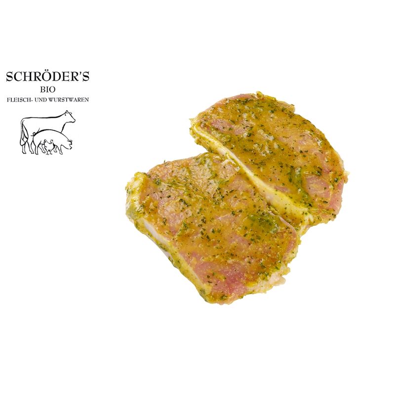 Schröder's Bio Fleisch- und Wurstwaren Schweinelachssteak Bärlauch 2x150 g - Produktbild