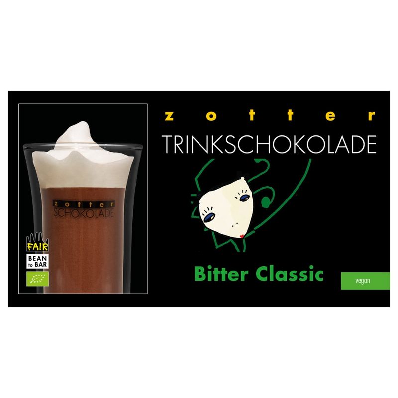 Zotter Schokolade Trinkschokolade – BitterClassic - vegan - Produktbild