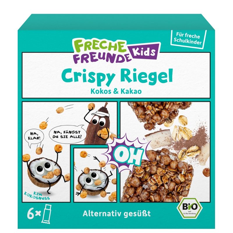 Freche Freunde FFK Bio Crispy Riegel Kokos & Kakao 6x23g - Produktbild