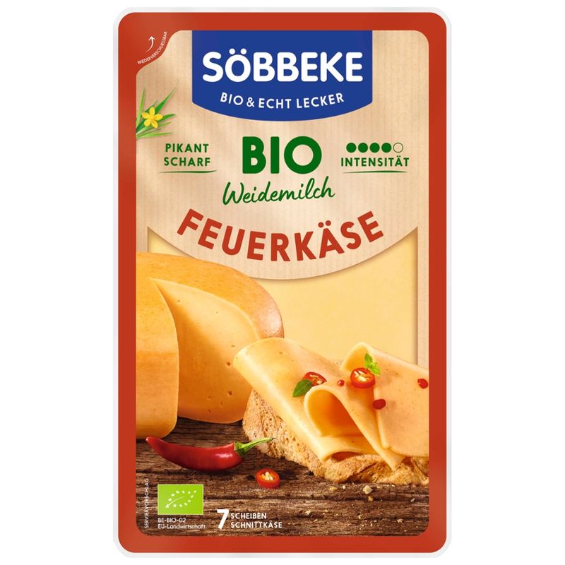 Söbbeke Bio Weidemilch Feuerkäse Scheiben - Produktbild