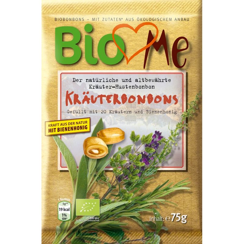 BIO loves Me Gefüllte Bio Bonbons mit 20 Kräutern - Produktbild