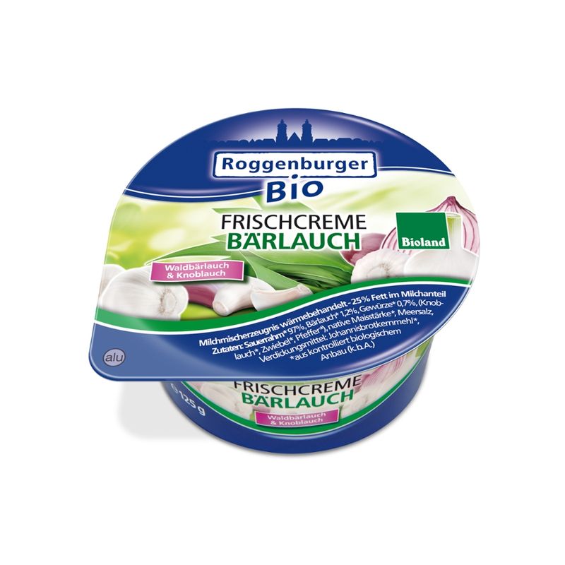 Roggenburger Bio Roggenburger Bio Frischcreme Bärlauch 125 g - Produktbild