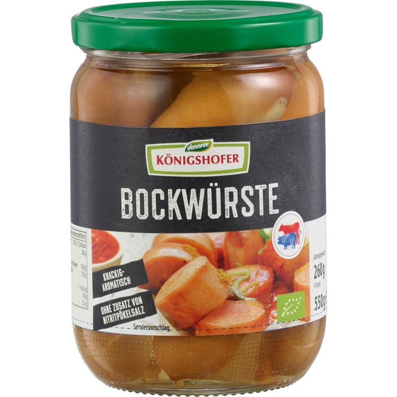 Königshofer Bockwürste, geräuchert, ohne Zusatz von Nitritpökelsalz - Produktbild