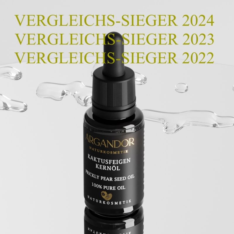 ARGAND´OR Argand'Or Kaktusfeigenkernöl, bio, 100% rein, ohne Zusätze, ohne Beimischungen, - „Feuchtigkeits-Booster“ - hochgradig antioxidativ versorgt die Haut anhaltend mit Feuchtigkeit - Produktbild