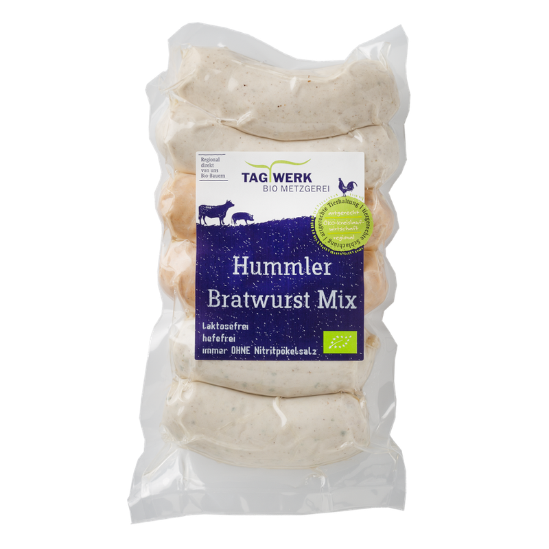 TAGWERK Hummler Bratwurst Mix Original/Chili/Bärlauch 6 Stk. SB - Produktbild